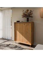 Balcão gabinete alto com 2 portas no acabamento em cera natural com toque acetinado / Coleção Jazz